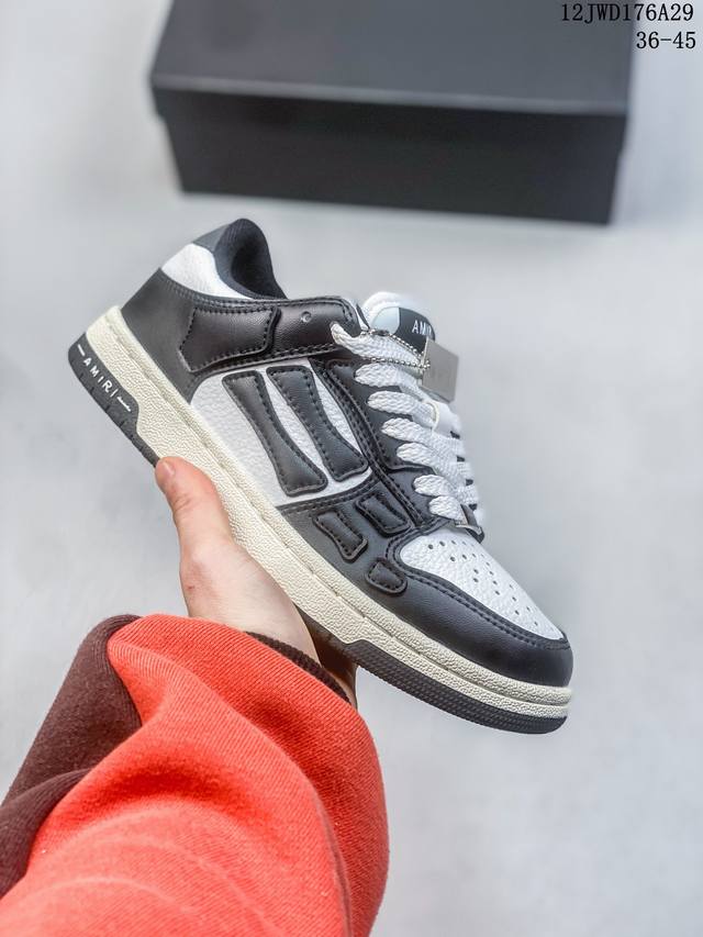 Amiri 埃米尔 Skeleton Low-Skel Top Sneakers 骨骼系列 时尚板鞋 当潮顶流产品 众星上脚 低帮运动休闲板鞋 正确骨头形状 鞋