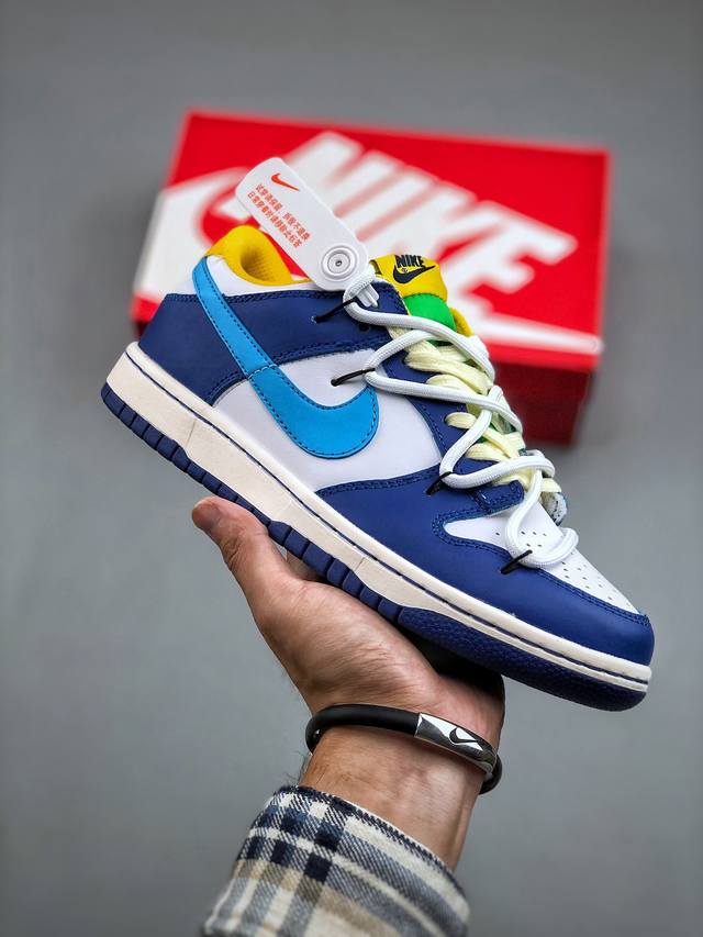 K Nk Dunk Low 绑带解构 Sb扣碎篮板时尚休闲板鞋 Dv1693-401-104 独家版型蒸餾加工帶來的是更好的视觉和脚感体验 尺码：36-45 半