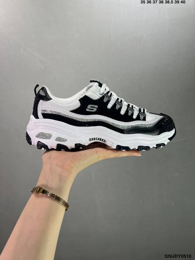 斯凯奇 斯凯捷 真标新品 韩国明星们的新宠思凯奇skechers Mh2 熊猫系列 韩国街头除了nb鞋之外就是这个运动鞋了.Evu增高大底 记忆鞋垫 穿上非常轻