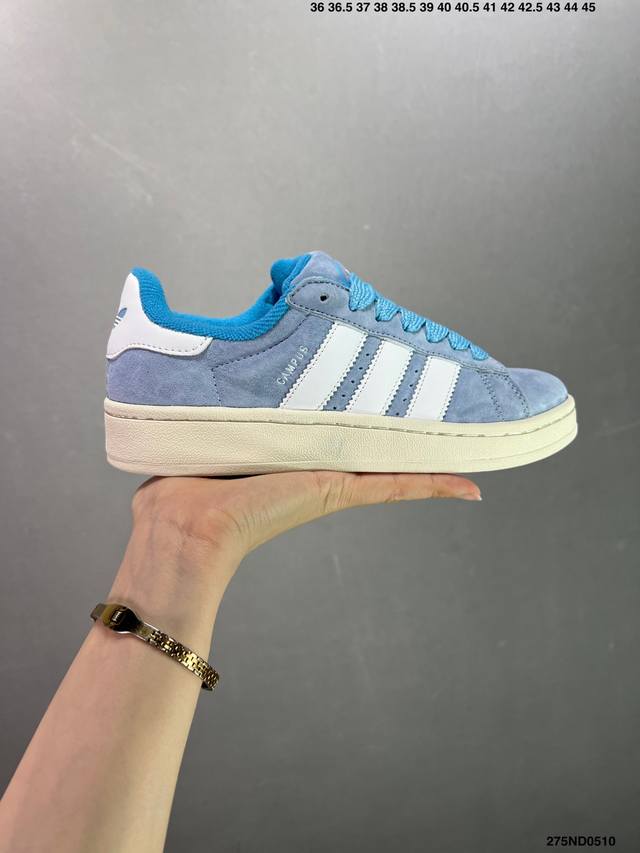 阿迪达斯adidas Originals Campus 00S 学院系列面包风经典复古低帮百搭休闲运动板鞋 货号：G47429 码数：36 36.5 37 38