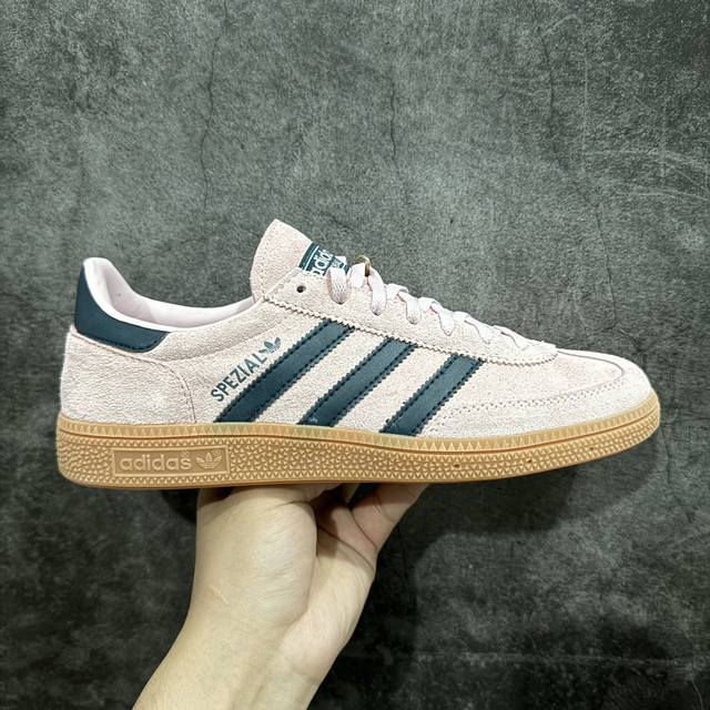 神版 Ad Originals Handball Spzl 手球运动员系列百搭休闲运动板鞋 If6561 市场第一梯队版本 正确翻毛皮料效果余zp一致 鞋型细节