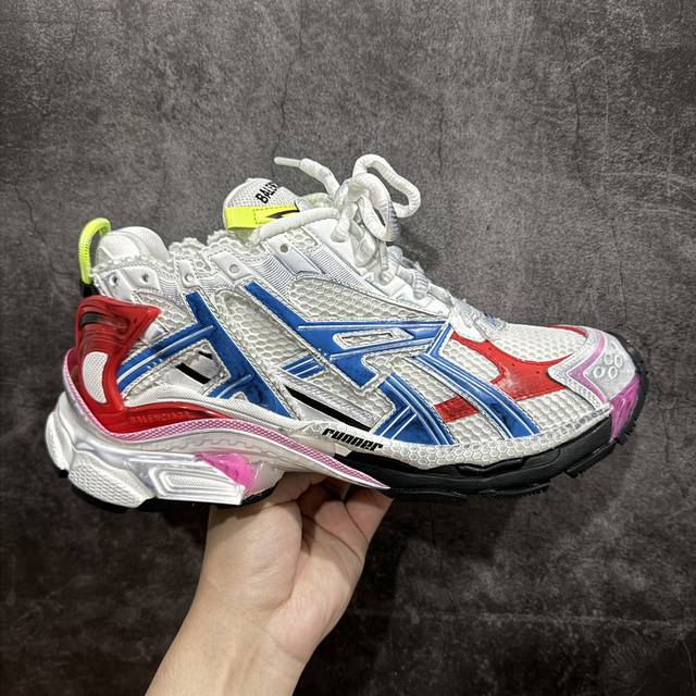 Xa版本 Balenciaga Runer 巴黎世家7代 破坏风 手工做旧款复古老爹鞋 全新版本出货 核心配合工厂优势供应 市场最优品质 鞋型细节做旧等都好于市