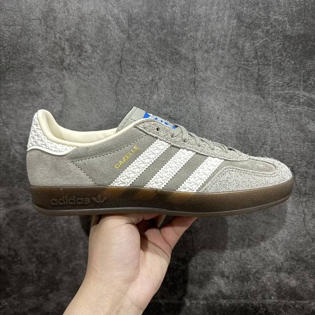 Kx神版 Adidas Originals Gazelle Indoor 防滑低帮t头德训鞋 Gz复古系列 灰白 草莓熊 If1807 渠道版外贸纯原品质出货