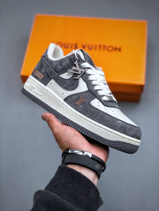 Nike Air Force 1 '07 Low “Lv联名--米灰猪八”空军一号 低帮 运动鞋 休闲鞋 折边针车 工艺难度大 原楦头原纸板 原装鞋盒 定制五金