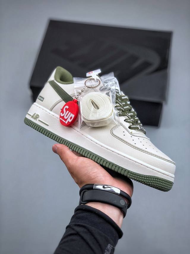 Nike Air Force 1 07 Low “米军绿”Supreme联名空军一号低帮休闲板鞋 3M反光 定制皮料 原盒原包装 原楦头原纸板 纯正版型 正品n