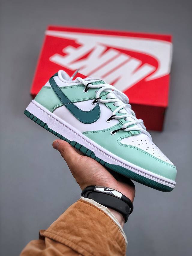 Nike Sb Dunk Low 白绿 独家版型蒸餾加工帶來的是更好的视觉和脚感体验 清洁度 电绣工艺 皮料切割干净无任何毛边 细节完美 Fd9911 101