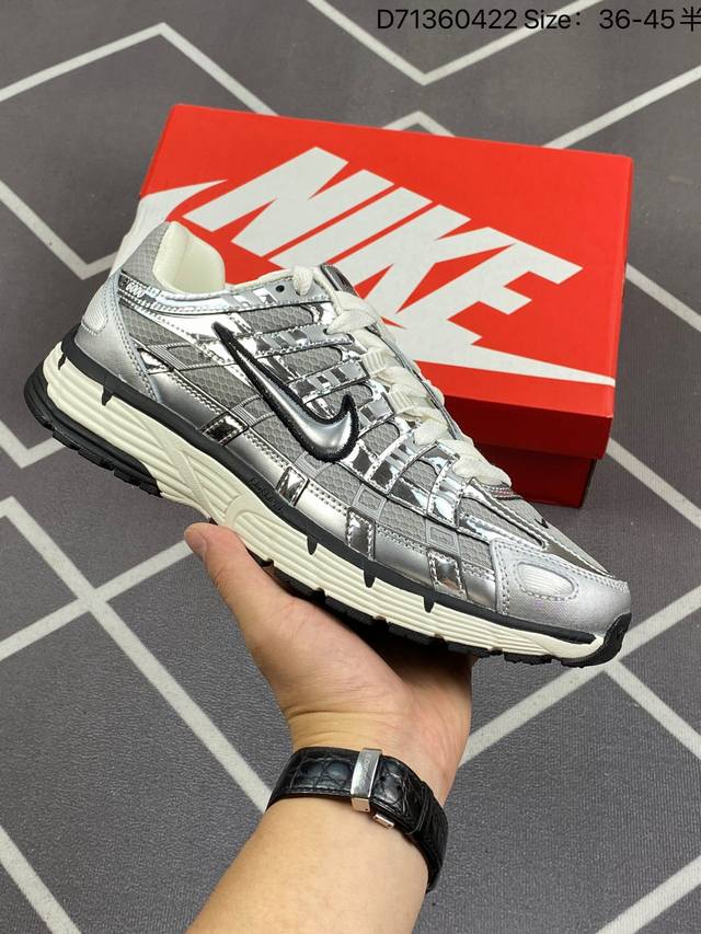 耐克nike P-6000 采用透气材料，搭配匠心覆面，再现千禧年代的跑鞋风格，塑就大气外观。鞋款秉承 Nike Pegasus 25 和 2006 的设计风格