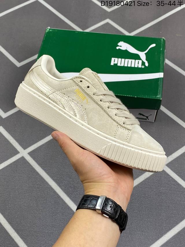 彪马puma Suede Platform 蕾哈娜二代厚底松糕鞋休闲运动鞋 货号：365828 02 编号：D19 421