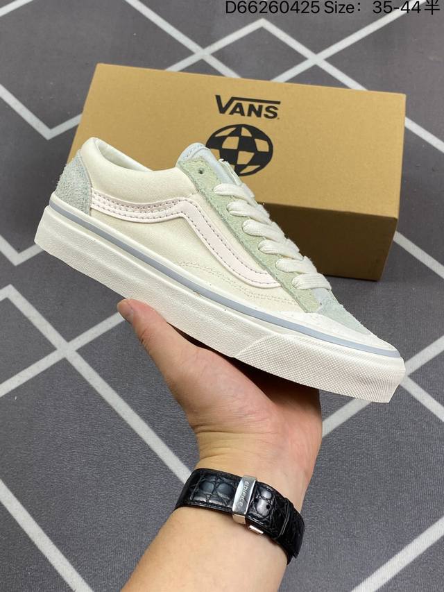 万斯 2024Vans范斯 Premium 高阶支线包头系列 Vans Old Skool Reissue 136 新款 万斯包头粉红色帆布鞋男女情侣鞋 #可拆