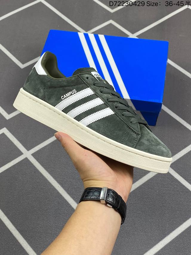 Adidas 阿迪达斯 Campus 三叶草校园休闲板鞋 经典百搭情侣板鞋 官方货号：Cm8445Sl 尺码：36 36.5 37.5 38 38.5 39 4