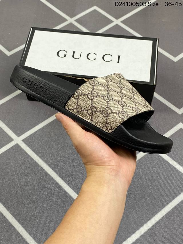 Gucci 古驰一字拖鞋 历年经典爆款 高端复刻 Gucci 2023Ss 夏季时尚潮流爆款 毫无悬念的网红单品 时装周街拍出镜率超高 潮流必备款 百搭 简单易