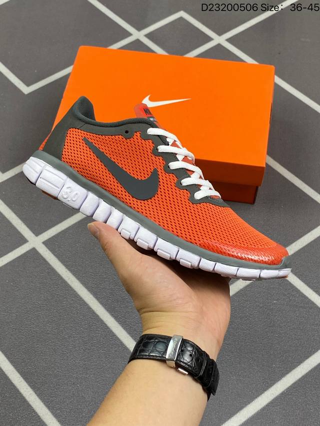 耐克nike Free 3.0 V2 耐克赤足3.0经典透气网面休闲百搭运动跑鞋 耐克赤足3.0 V2网面透气跑鞋超轻网布透气情侣跑步鞋 码数：如图 货号：35