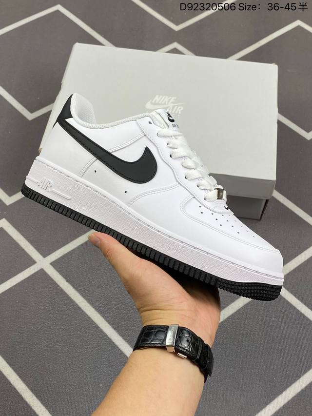 公司级 Af1耐克 Nike Air Force 1 ‘07 Low 空军一号 厚底增高百搭运动板鞋 原楦头原纸板 打造纯正空军版型，专注外贸渠道 全掌内置蜂窝