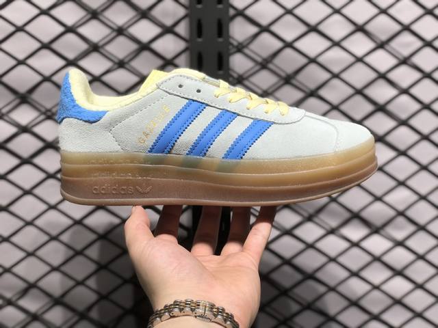 放店 Adidas Originals Gazelle Bold 复古单品 三叶草厚底休闲防滑耐磨低帮板鞋 #原厂原数据版型 原厂皮料切割干净无任何毛边 鞋型细