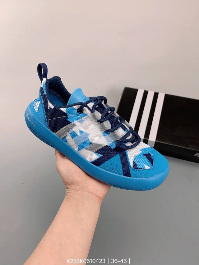 Adidas 阿迪达斯 Climacool Boat Graphic潮流时尚 舒适耐磨 休闲防滑涉水鞋 Size：如图 编码：K256K0510423