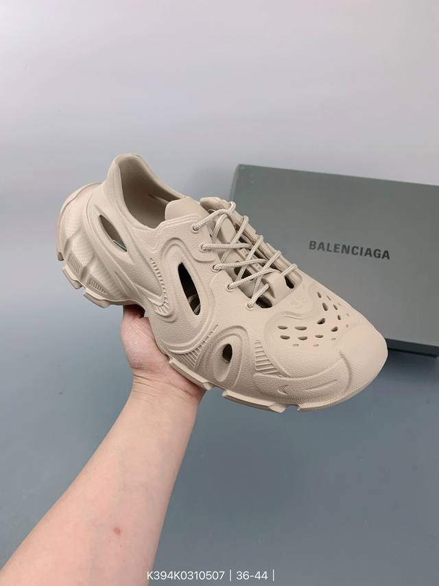 法国高端奢侈品牌- 巴黎世家balenciaga Hd Lace-Up Rubber Low Top Sneakers Hd系列夏季沙滩涉水百搭潮流系带休闲运动