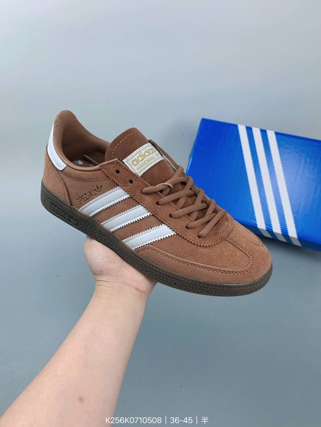 Adidas Originals Handball Spzl 阿迪达斯 低帮 舒适潮流轻便耐磨防滑低帮板鞋男女同款 1979年，阿迪达斯创造了handball