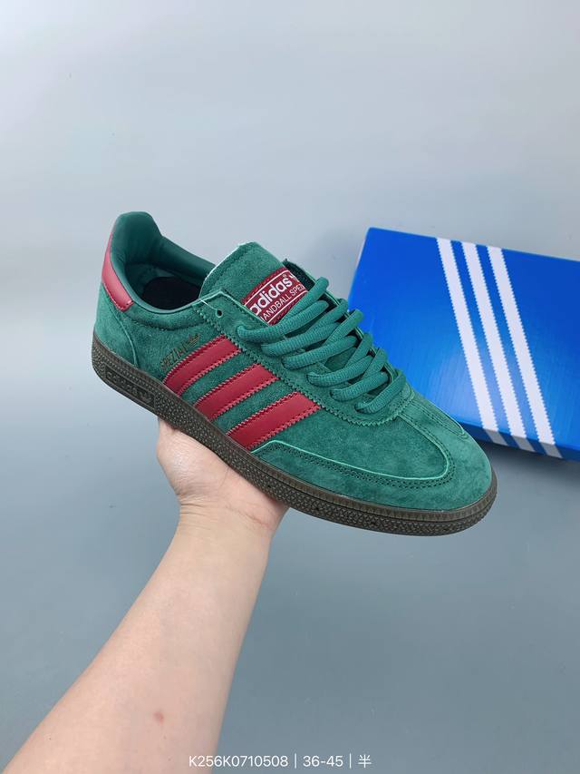 Adidas Originals Handball Spzl 阿迪达斯 低帮 舒适潮流轻便耐磨防滑低帮板鞋男女同款 1979年，阿迪达斯创造了handball