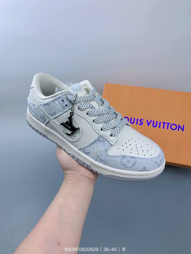 公司级 Nike Sb Dunk Low“Lv联名 扎染牛仔” 夜光 周年高端定制 低帮休闲板鞋 定制鞋盒 大厂纯原品质出货 超高清洁度 皮料切割干净无任何毛边