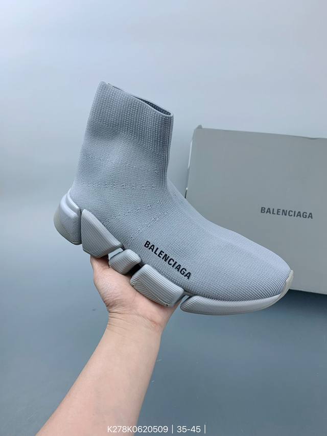 巴黎世家balenciaga Sock 3Xl 巴黎世家时尚高帮休闲袜子鞋 Size：如图 编码：K278K0620509