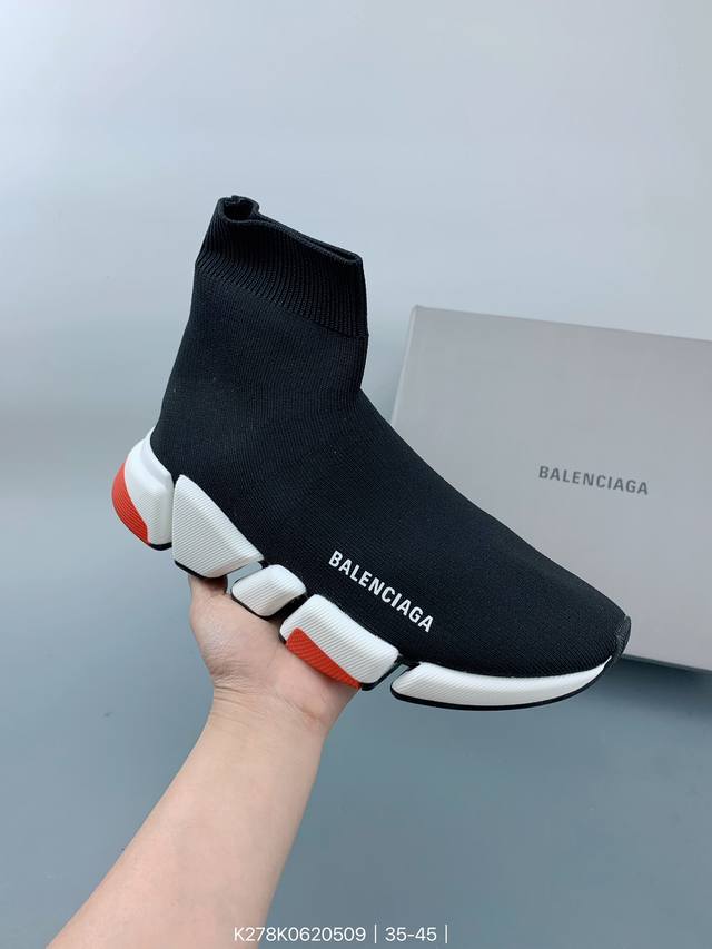 巴黎世家balenciaga Sock 3Xl 巴黎世家时尚高帮休闲袜子鞋 Size：如图 编码：K278K0620509