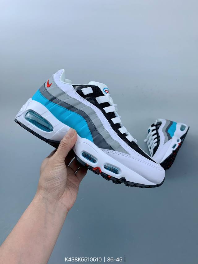 Nk Air Max 95 复古减震气垫跑鞋 经典重温 品质稳定 鞋款设计灵感源于人体构造 中底设计基于人体的脊柱构造 是整体设计的核心 Size：如图 编码：