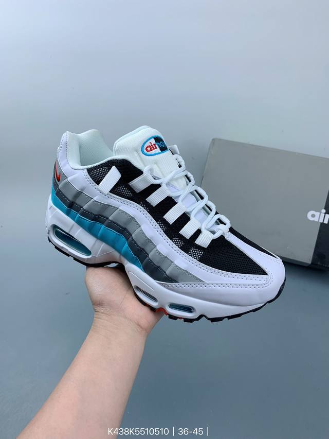 Nk Air Max 95 复古减震气垫跑鞋 经典重温 品质稳定 鞋款设计灵感源于人体构造 中底设计基于人体的脊柱构造 是整体设计的核心 Size：如图 编码：