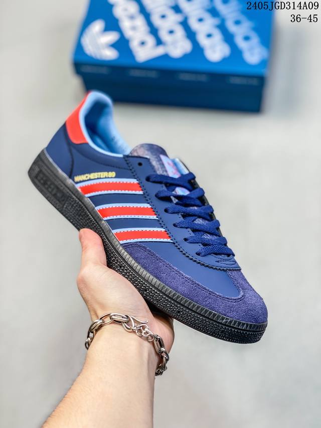 Adidas Originals Handball Spezial 阿迪达斯 低帮 联名黑白 耐磨轻便防滑低邦板鞋男女鞋同款 三叶草手球特别版圣帕特里克节联名款