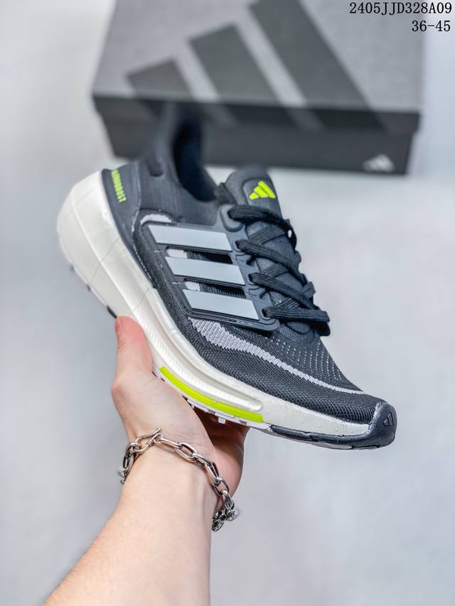 Ad Ultra Boost Light Ub2023系列低帮袜套式针织透气缓震休闲运动慢跑鞋 Gy9350 德国进口巴斯夫大底 全套原纸板楦头开发 原厂特供飞