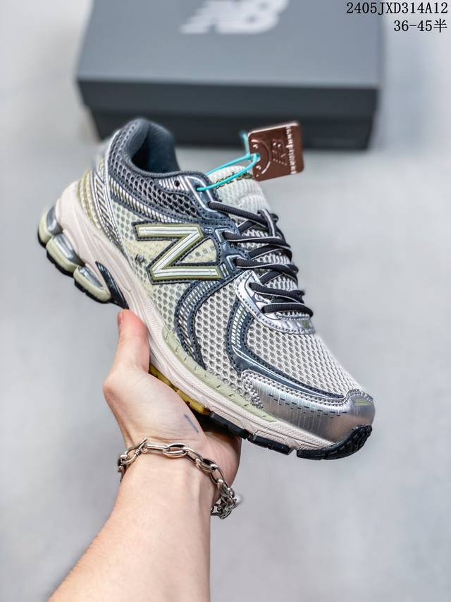 Nb 新百伦 New Balance Ml860 V2 系列复古老爹风休闲运动慢跑。采用丝光猪巴皮革拼接透气网眼织物鞋面t-Beam大底提供足步弓支撑，保持步态