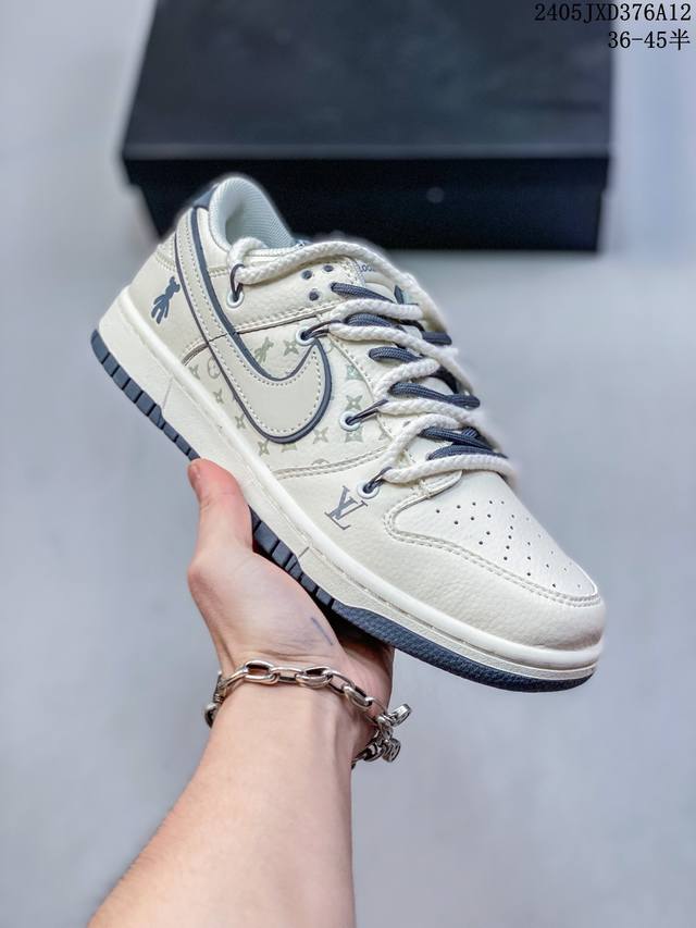 Nike Sb Dunk Low“Lv联名” 周年高端定制 低帮休闲板鞋 定制鞋盒 大厂纯原品质出货 超高清洁度 皮料切割干净无任何毛边 细节完美 Size:3