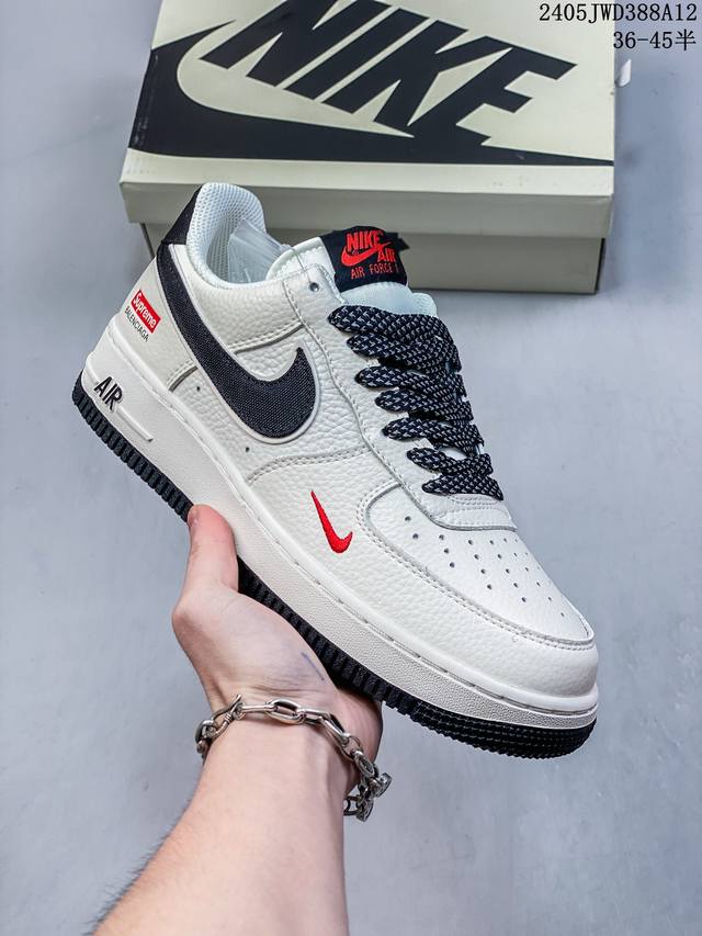 公司级带半码 耐克nike Air Force 1 Low 空军一号低帮休闲板鞋 打造纯正空军版型#专注外贸渠道 全掌内置蜂窝气垫 #原盒配件 原厂中底钢印、拉