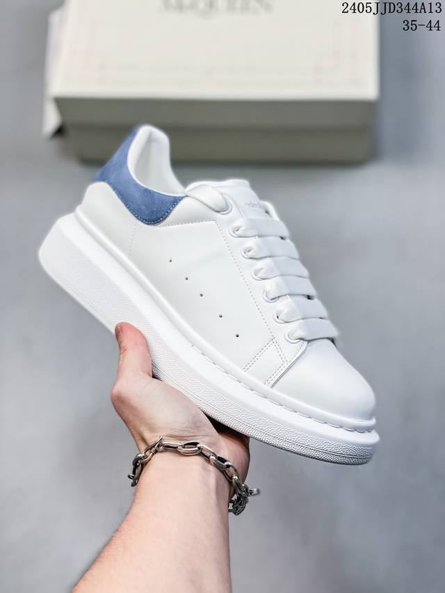 Alexander Mcqueen Sole Sneakers官方同步历亚山大 麦昆 厚底休运闲小白鞋纯手猛工帮工艺原头装层 丝绸牛皮内外超软贴皮脚透气超软羊内