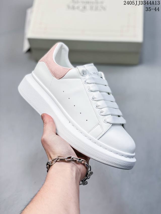 Alexander Mcqueen Sole Sneakers官方同步历亚山大 麦昆 厚底休运闲小白鞋纯手猛工帮工艺原头装层 丝绸牛皮内外超软贴皮脚透气超软羊内