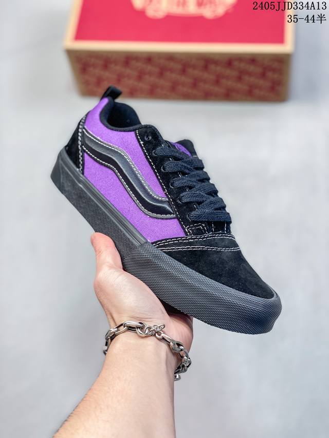 Vans Knu Skool 黑紫色复古面包鞋胖胖鞋新款休闲低帮男女款 尺码：35 36 36.5 37 38 38.5 39 40 40.5 41 42 42