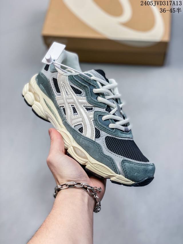 Asics Gel-Nyc 圆头舒适百搭潮流防滑耐磨低帮生活休闲鞋 男女款灰色 05Jvd317A13