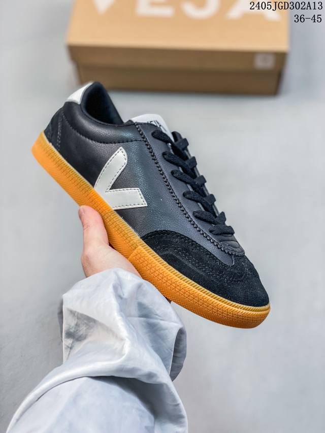 Ins爆款法国国民v字经典小白板鞋 Veja Leather Extra Sneakers 春季入夏简约百搭款 尺码:36-45 Id:05Jgd302A13