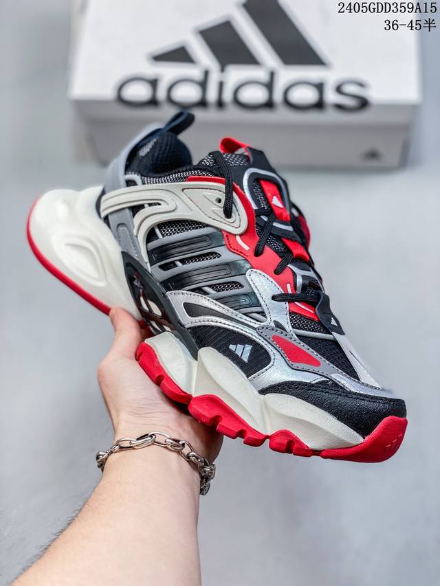 公司级阿迪达斯 Adidas Vento Xlg Deluxe 潮流前卫科技 休闲运动老爹鞋未来科技主义线条勾勒前卫张力呈现饱满立体的3D感鞋身浑厚中底搭载轻薄