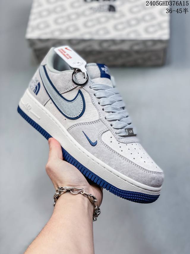 海外限量发售！公司级nike Air Force 1 '07 Low “北面cdg联名 米蓝猪八”北面the North Face、川久保玲comme Des