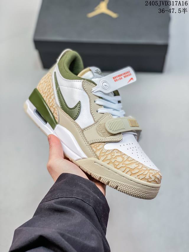 Jordan Legacy 312 Low“Hemp”舒适百搭防滑低帮复古篮球鞋男款白棕绿 05Jvd317A16