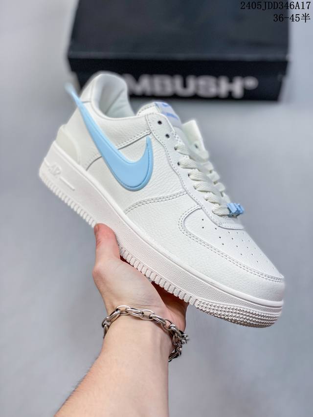 Ambush X Air Force 1 Low Sp 埋伏系列 空军联名合作款“皮革黑白大钩” 官方货号：Dv3464-001Size：35.5 36 36.