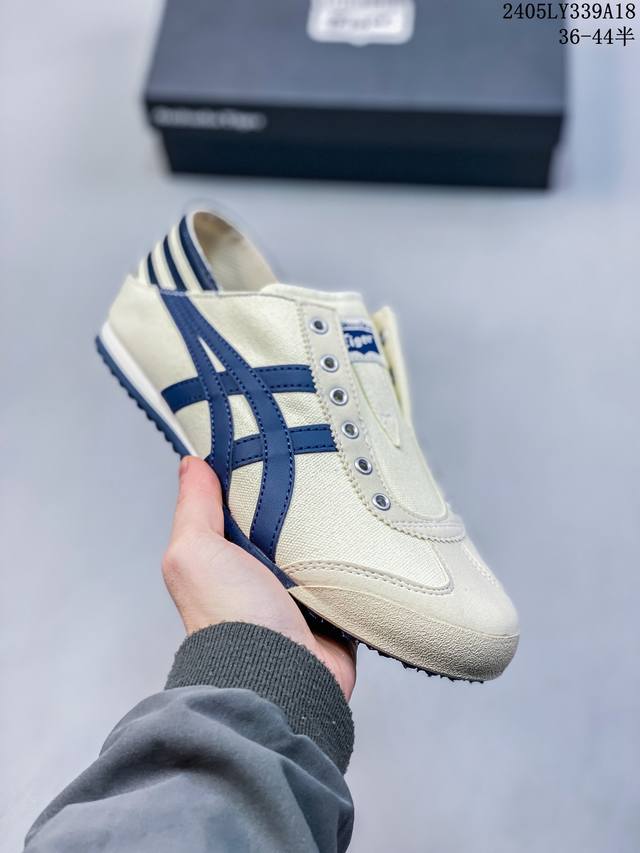 真标亚瑟士 Onitsuka Tiger鬼冢虎 懒人鞋一脚蹬 官网同步 Tokuten得分情侣休闲板鞋复古德训鞋 05Ly339A18