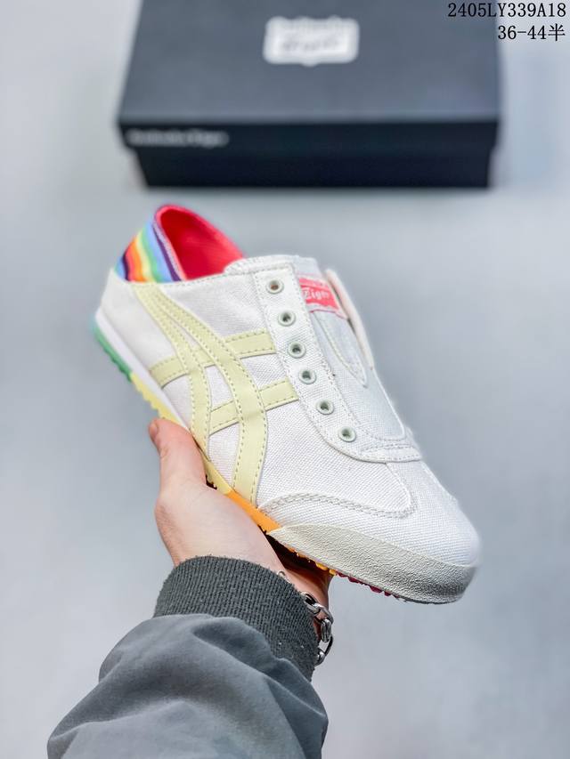 真标亚瑟士 Onitsuka Tiger鬼冢虎 懒人鞋一脚蹬 官网同步 Tokuten得分情侣休闲板鞋复古德训鞋 05Ly339A18