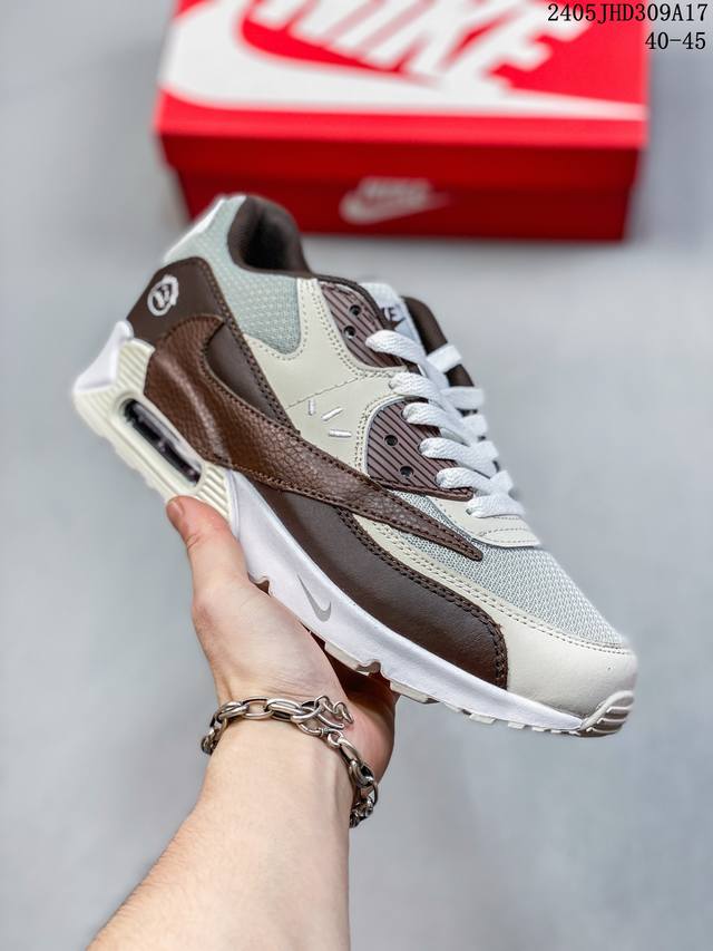 真标耐克 Nike Airmax90运动小气垫.日常运动鞋融合经典设计线条和丰富材质，沿袭元年款经典元素，焕新演绎出众外观，整体视觉表现活力满载，上脚效果满分！