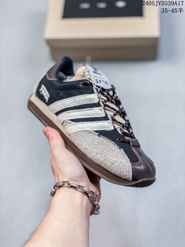 公司级阿迪达斯三叶草adidas Originals Samba Vegan Og”Spd”足球风百搭低帮休闲运动板鞋 尺码:35 36 36.5 37 38