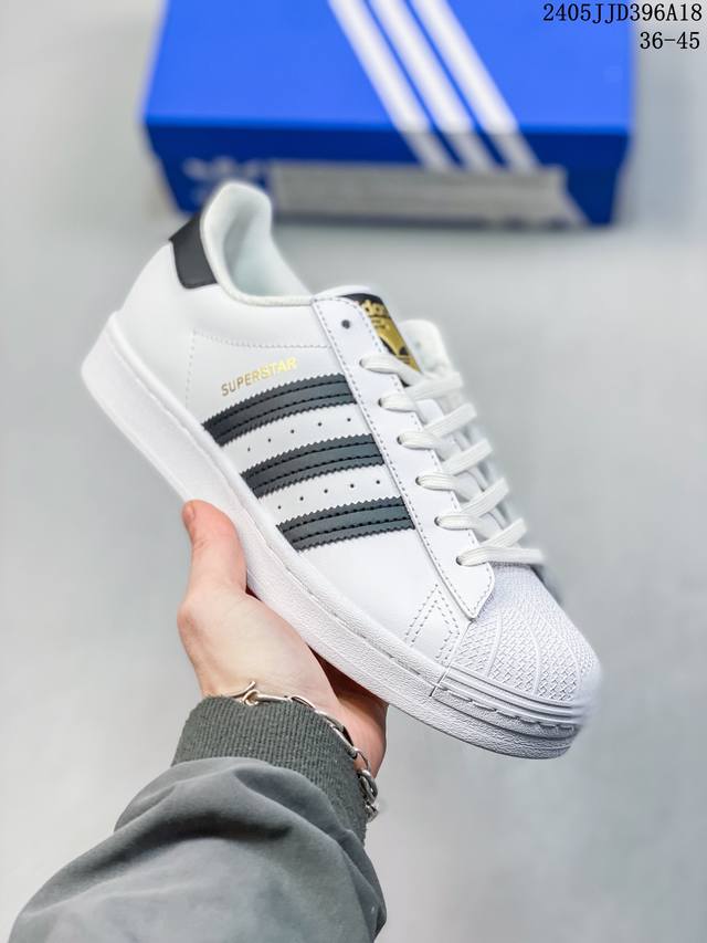 Adidas阿迪达斯女鞋三叶草金标贝壳头奶油花边低帮板鞋男鞋gw4441 尺码：36-45 05Jjd396A18