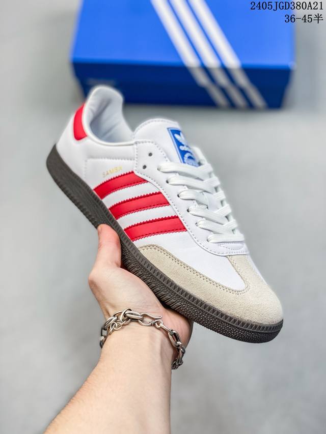 Adidas Samba Vegan韩国鬼佬指定订单 桑巴纪念日系列 区别市面假皮革通货 Adidas 近70年的经典samba Og 原装全头层制作超软头层真