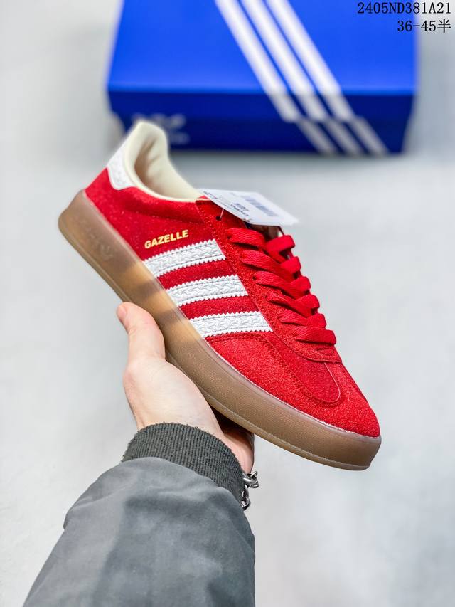 阿迪达斯 Adidas Originals X Gucci Gazelle 阿迪古驰联名经典休闲板鞋 复古男女运动鞋 融汇两个品牌丰富且历史悠久的典藏元素, A