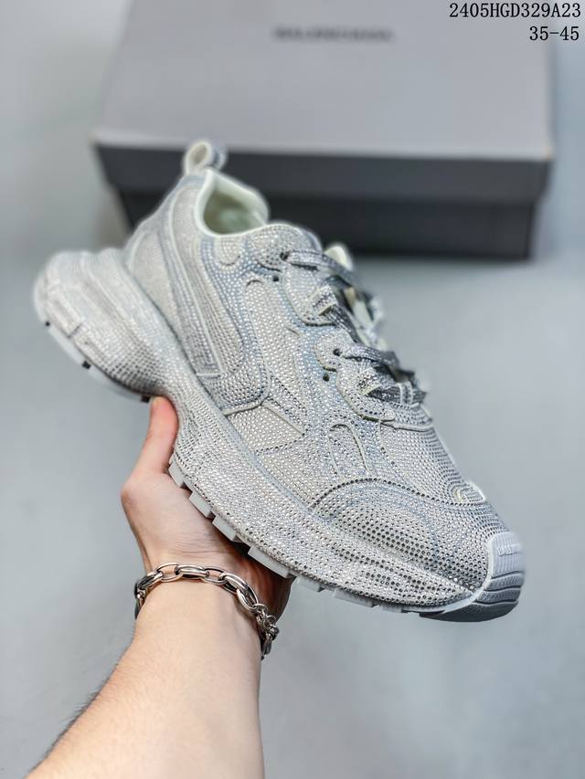 法国高端奢侈品牌-巴黎世家balenciaga 3Xl Sneakers 3+系列低帮复古阔型底姥爹风潮流百搭休闲慢跑鞋 Balenciaga Phantom