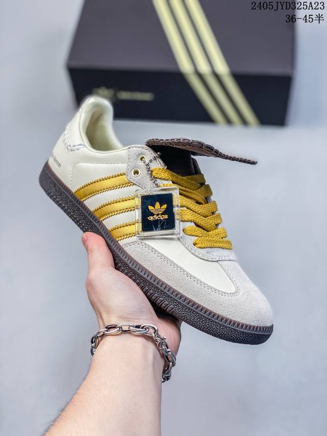 阿迪达斯三叶草adidas Originals Samba Vegan Og”Spd“桑巴舞系列绅士德训足球风百搭低帮休闲运动板鞋05Jyd325A23